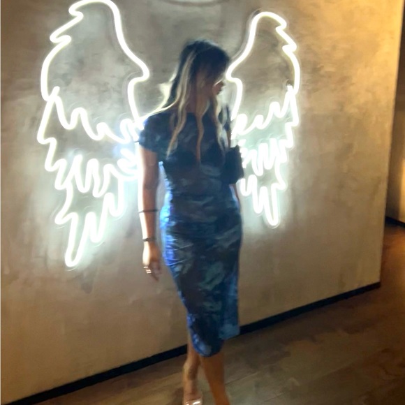 Fall in Love Mesh Maxi Skirt Navy Bloom - Picture 5 of 6